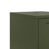 vidaXL Highboard Olivgrün 36x39x123 cm Stahl