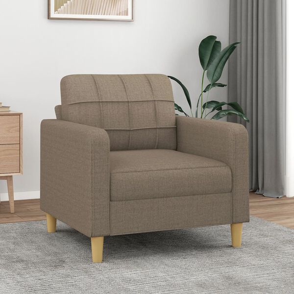 vidaXL Sofasessel Taupe 60 cm Stoff
