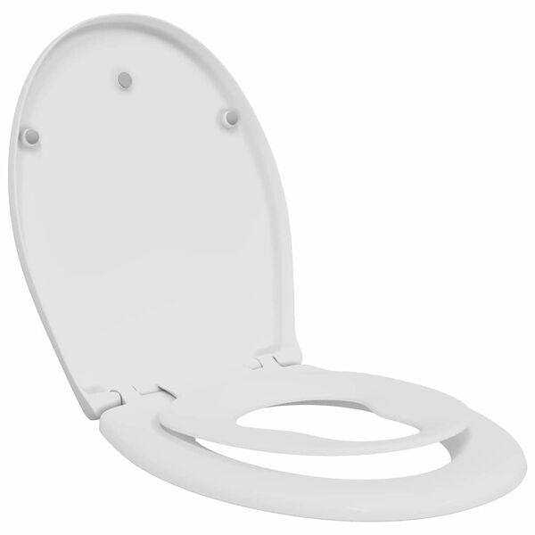 vidaXL Toilettensitz Wei&szlig; 44,5 x 37,3 x 4,3 cm Duroplast