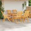 vidaXL Gartenstuhl 6 pcs Braun 57 x 72 x 109 cm Massivholz Akazie