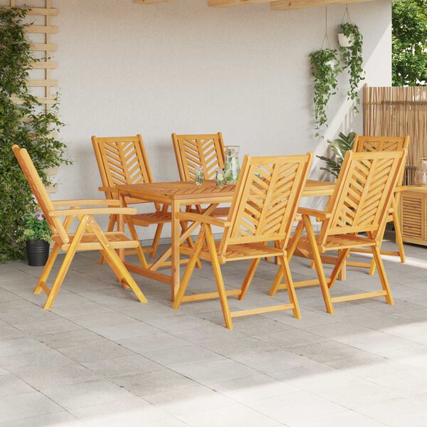 vidaXL Gartenstuhl 6 pcs Braun 57 x 72 x 109 cm Massivholz Akazie