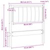 vidaXL Gepolstertes Kopfteil Weiß 75 cm Massives Kiefernholz