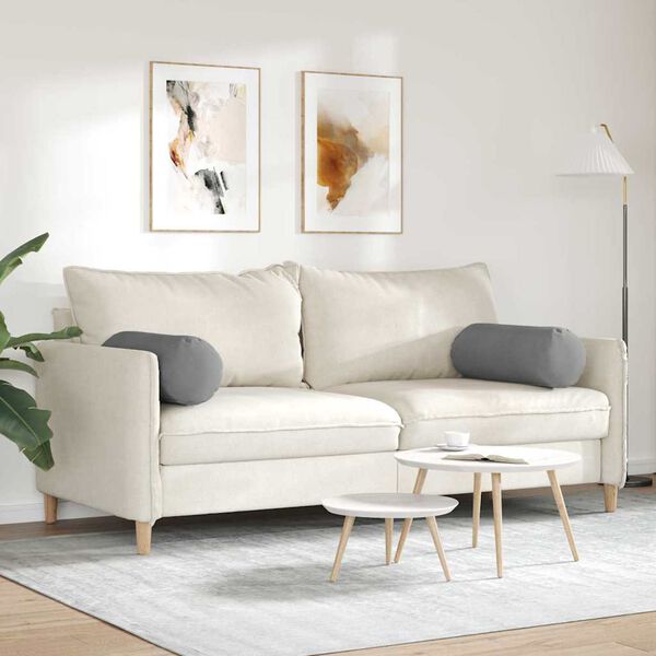 vidaXL Bolsterkissen 2 Stück Dunkelgrau Ø 25 x 70 cm Mikrofaserstoff