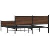 vidaXL Metallbett ohne Matratze Braun Eichen-Optik 183x213 cm