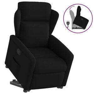 vidaXL Relaxsessel mit Aufstehhilfe Schwarz Stoff