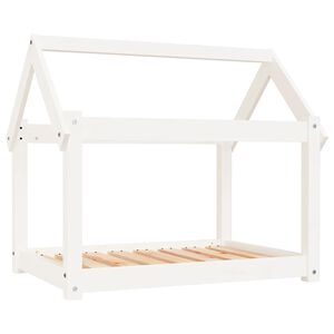 vidaXL Hundebett Wei&szlig; 81x60x70 cm Massivholz Kiefer