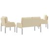 vidaXL Sofagarnituren 3 pcs Creme 115 x 56 x 80 cm Sperrholz