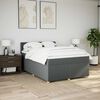 vidaXL Boxspringbett mit Matratze Dunkelgrau 160x200 cm Stoff