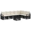 vidaXL Gartensofa-set 8 pcs Schwarz Poly-Rattan