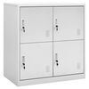 vidaXL Schlie&szlig;fachschrank Hellgrau 90x45x92,5 cm Stahl
