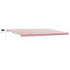 vidaXL Einziehbare Markise Rot und Wei&szlig; 500 x 350 cm Stoff und Stahl