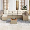 vidaXL Gartensofa-set mit Kissen 8 pcs Beige Poly-Rattan