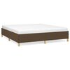 vidaXL Bettgestell ohne Matratze Dunkelbraun 180x200 cm Stoff