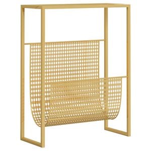 vidaXL Zeitschriftenst&auml;nder Golden 35x15x45 cm Stahl