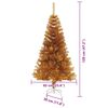 vidaXL Weihnachtsbaum mit 150 LEDs mit St&auml;nder Gold 120 cm PET