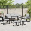vidaXL Garten-Sofa-Set 6 pcs Schwarz Stahl