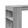 vidaXL Bartisch mit Regal Grau Sonoma 102x50x103,5 cm Holzwerkstoff