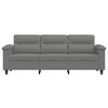vidaXL 3-Sitzer-Sofa Dunkelgrau 180 cm Mikrofasergewebe