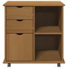 vidaXL Rollschrank Honigbraun 63,5 x 39 x 65,5 cm Massivholz Kiefer