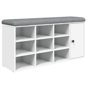 vidaXL Schuhbank Wei&szlig; 102x32x50 cm Holzwerkstoff