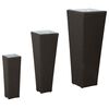 vidaXL Set f&uuml;r Outdoor 3 stk. Schwarz 30 x 30 x 80 cm Metall