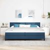 vidaXL Boxspringbett mit Matratze mit Kopfteil Blau 200 x 200 cm Stoff