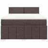 vidaXL Boxspringbett mit Matratze Dunkelbraun 140x190 cm Stoff