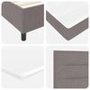 vidaXL Boxspringbett mit Matratze mit Kopfteil Taupe 80 x 200 cm Stoff