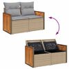 vidaXL Garten-Sofa-Set 13 pcs Beige und Hellgrau Poly-Rattan