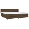 vidaXL Boxspringbett mit Matratze Dunkelbraun 200x200 cm Stoff