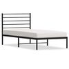 vidaXL Bettgestell mit Kopfteil Metall Schwarz 107x203 cm