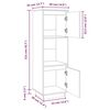 vidaXL Highboard 38x35x117 cm Massivholz Kiefer