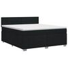 vidaXL Boxspringbett mit Matratze Schwarz 180 x 200 cm Stoff