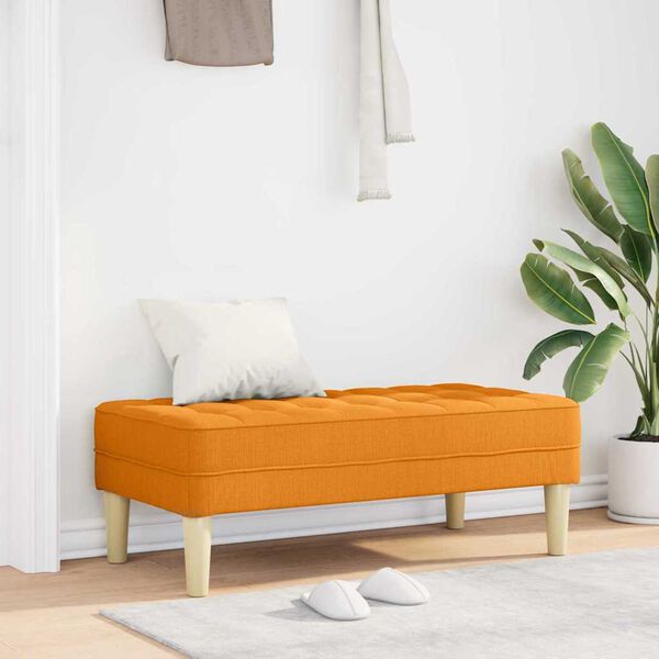 vidaXL Bank mit Kissen Dunkelgelb 113 x 57 x 39 cm Stoff