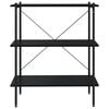 vidaXL Regal mit 3 Böden Schwarz 80x40x92 cm