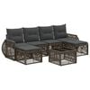 vidaXL Gartensofa-set 7 pcs Grau und Dunkelgrau Poly-Rattan
