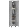 vidaXL Highboard Betongrau 34,5x34x180 cm Holzwerkstoff