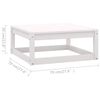 vidaXL 8-tlg. Garten-Lounge-Set Weiß Kiefer Massivholz