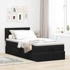 vidaXL Ottoman-Bett mit Matratze Schwarz 100x200 cm Samt