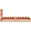 vidaXL Massivholzbett ohne Matratze Wachsbraun 90x190 cm Kiefernholz