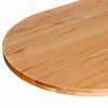 vidaXL Tischplatte Hellbraun 320x120x4 cm Massivholz Eiche Oval