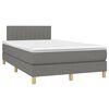 vidaXL Boxspringbett mit Matratze & LED Dunkelgrau 120x200 cm Stoff