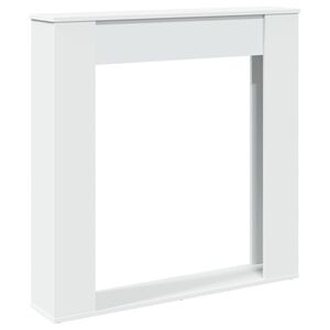 vidaXL Kaminumrandung Wei&szlig; 100x20x100 cm Holzwerkstoff