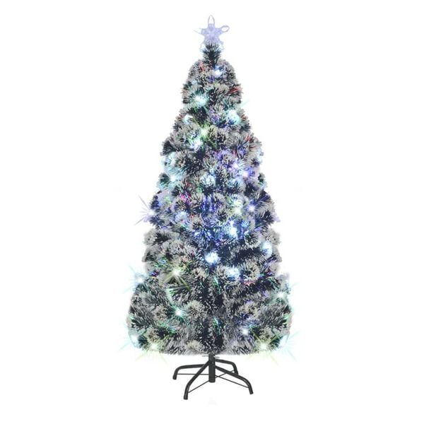 vidaXL Vorbeleuchteter Weihnachtsbaum mit St&auml;nder und LED 180 cm Glasfaser