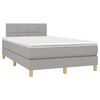 vidaXL Boxspringbett mit Matratze Hellgrau 120x200 cm Stoff
