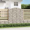 vidaXL Gabionen mit Hochbogen 6 Stk. 200x30x220/240cm Verzinktes Eisen