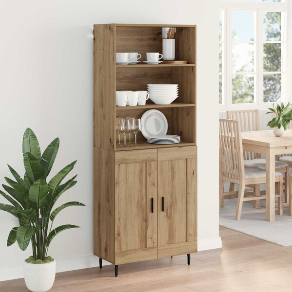 vidaXL Highboard Artisan-Eiche 69,5 x 34 x 180 cm