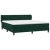 vidaXL Boxspringbett mit Matratze Dunkelgr&uuml;n 180x200 cm Samt