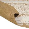 vidaXL Jute Teppich Floral Natur 205 x 305 cm Jute
