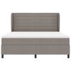 vidaXL Boxspringbett mit Matratze Taupe 180 x 200 cm Stoff